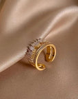 Crystal Golden Rings
