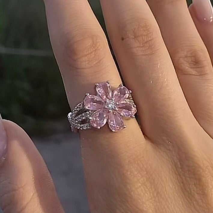 Pink Cherry Blossom Ring