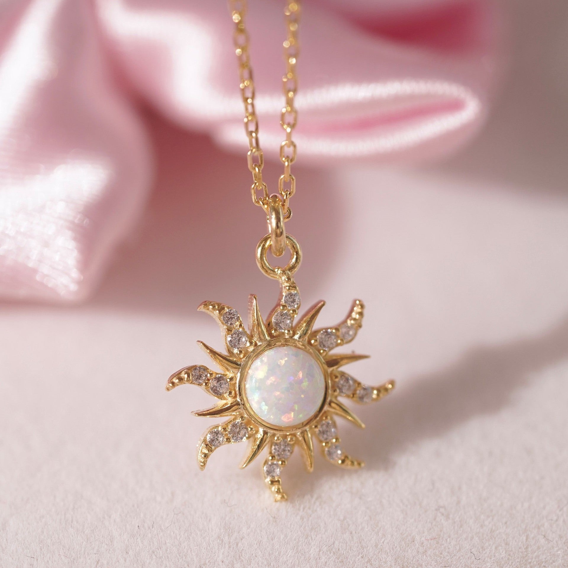 Vintage Sun Opal Necklace