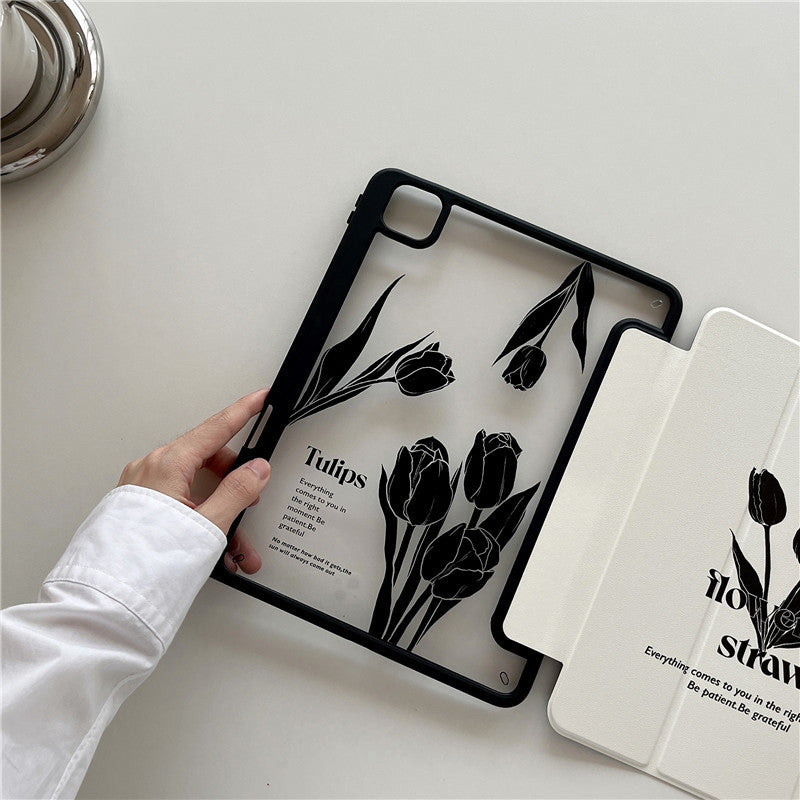 Black Tulips iPad Case