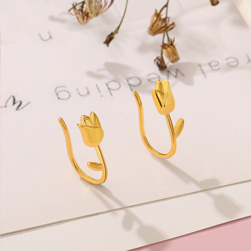 Dainty Tulip Earrings