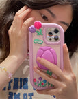 Pink 3D Tulip Phone Case