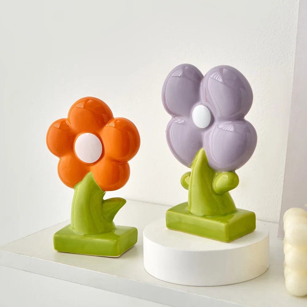 Ceramic Mini Flower Ornaments