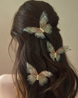 2PCS Pearl Mesh Butterfly Hair Clip
