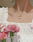 Lily of The Valley Pearl Necklace Set