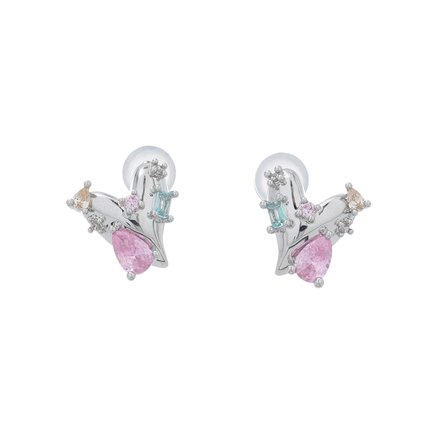 Y2K Pink Rhinestone Earrings
