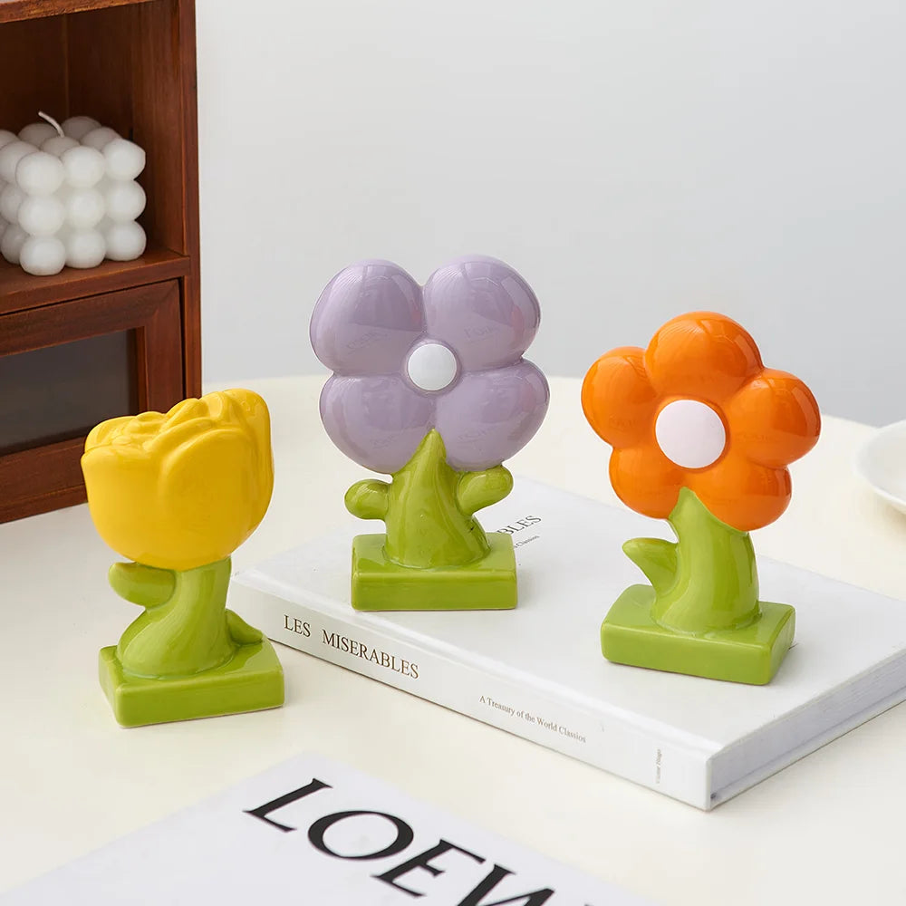 Ceramic Mini Flower Ornaments
