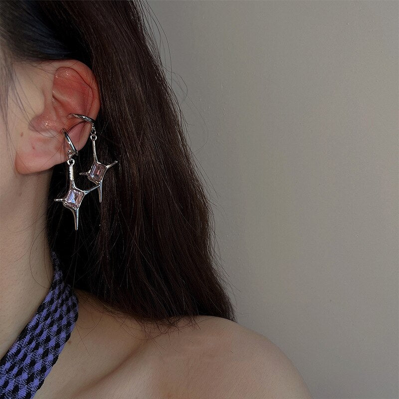 Y2K Pink Rhinestone Earrings