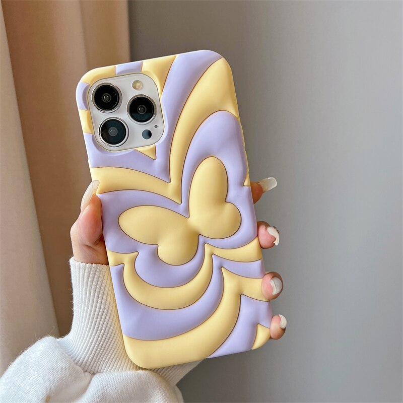 Gradient 3D Butterfly Phone Case