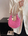 Fur Half Moon Handbag
