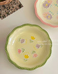 Hand-Painted Ceramic Tulip Plate