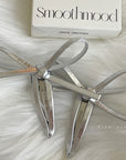 Silver Bowknot Leather Hairpin