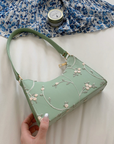 Flower Embroidered Handbag