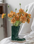 Farmer Boots Ceramic Vase