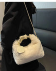 Half Moon Fur Handbag