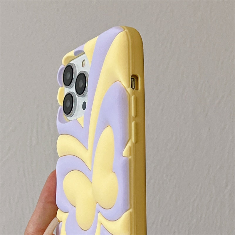 Gradient 3D Butterfly Phone Case
