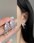 Y2K Metallic Opal Heart and Northern Star Earrings