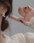 Love Tassel Golden Earrings