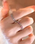 Y2K Pink Rhinestone Rings