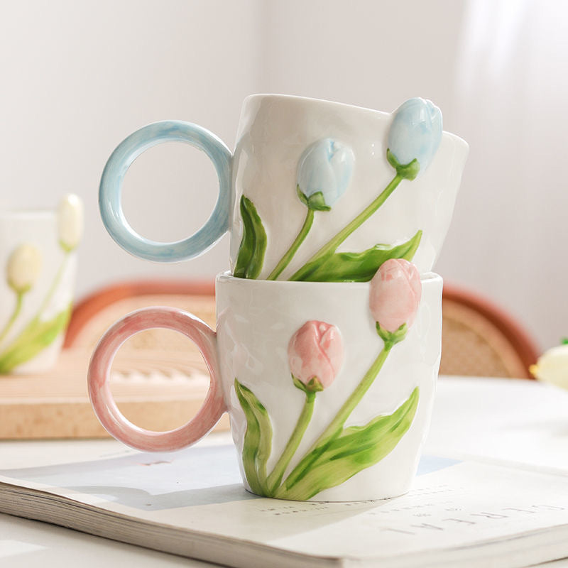 Ceramic Tulip Mugs