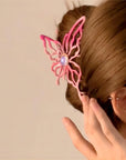 Y2k Metallic Butterfly Claw Clip