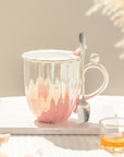 Pearl Ceramic Mug With Lid