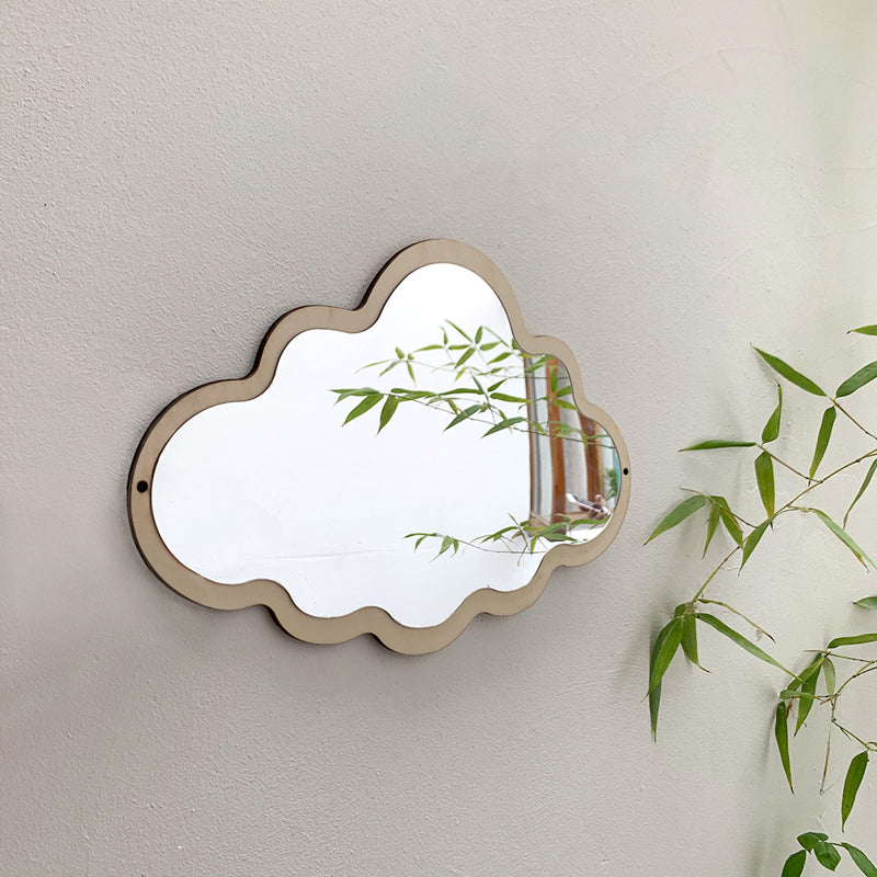 Cloud Wooden Mirror