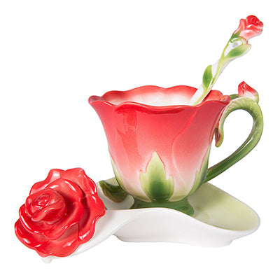 Flower Enamel Ceramic Mug
