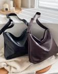 Minimal Leather Shoulder Bag