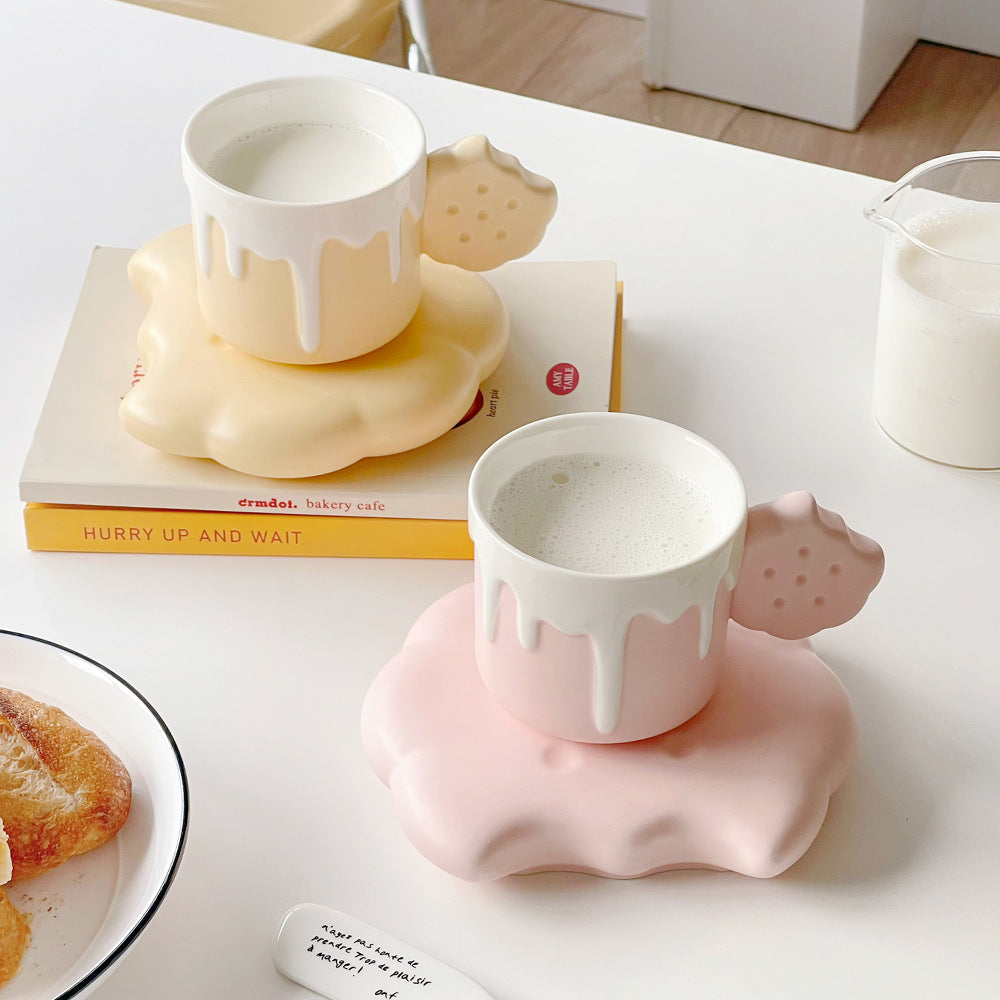 Cream Biscuit Ceramic Mugs