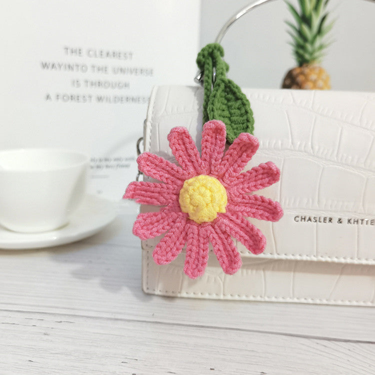 Handmade Crochet Flower Bag Charm