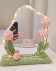 DIY Crochet Flower Table Mirror