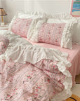 Retro Lace Cotton Bed Cover