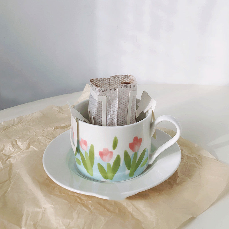 Tulip Coffee Cup And Saucer