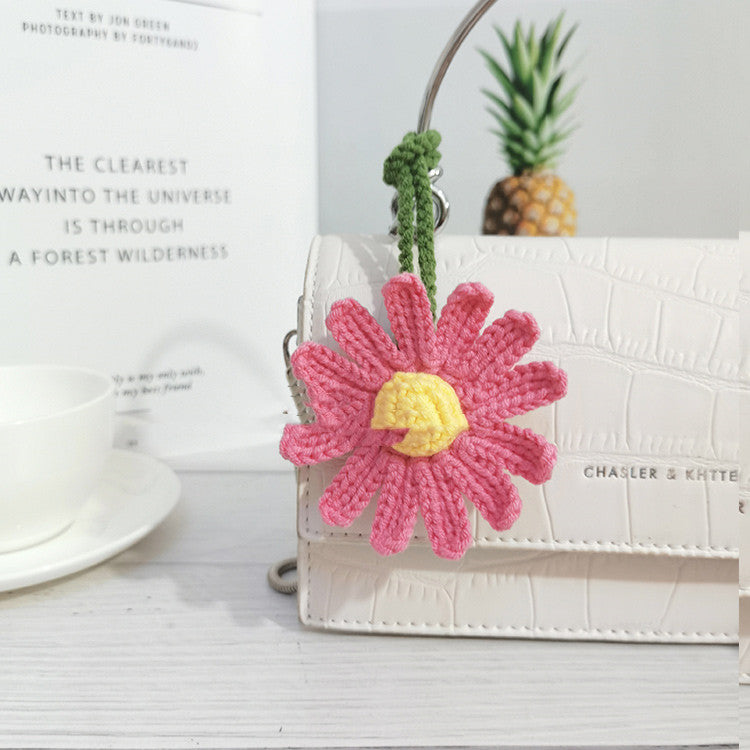 Handmade Crochet Flower Bag Charm
