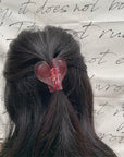 Heart Transparent Claw Clip