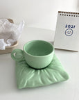 Ceramic Pillow Cup & Saucer Set