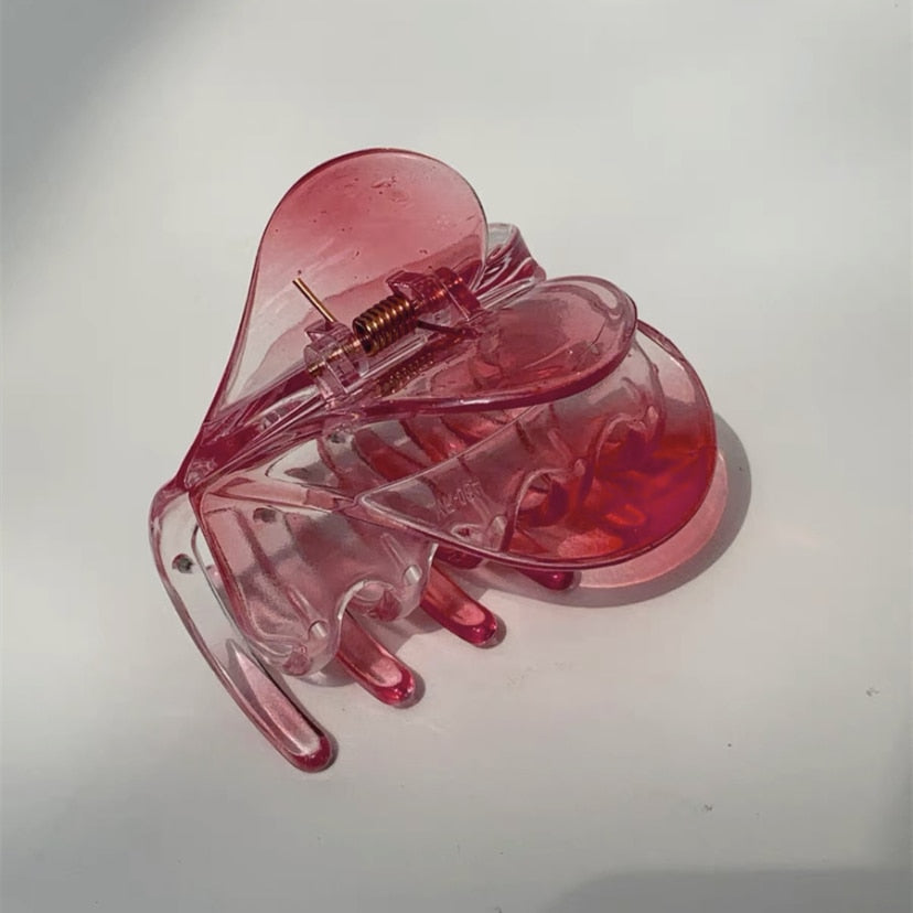 Heart Transparent Claw Clip