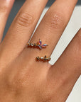 Gradient Butterfly Ring
