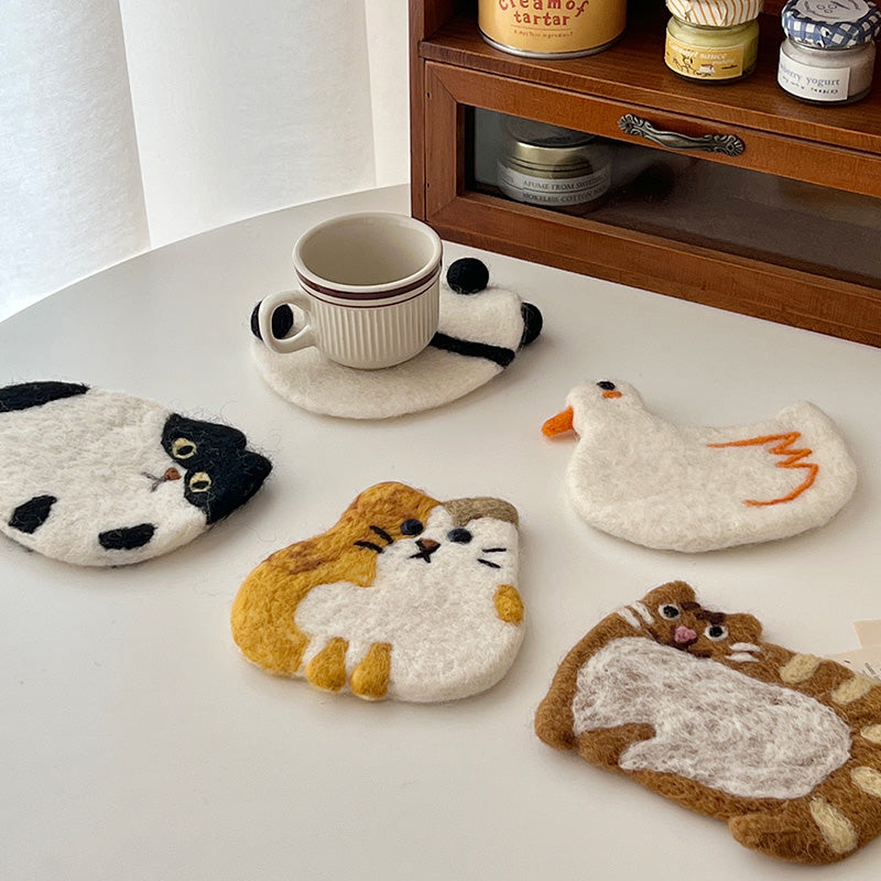 Handmade Animal Plush Coasters