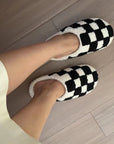 Checkerboard Cotton Slippers