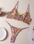 Floral Embroidered Lingerie