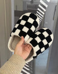 Checkerboard Cotton Slippers