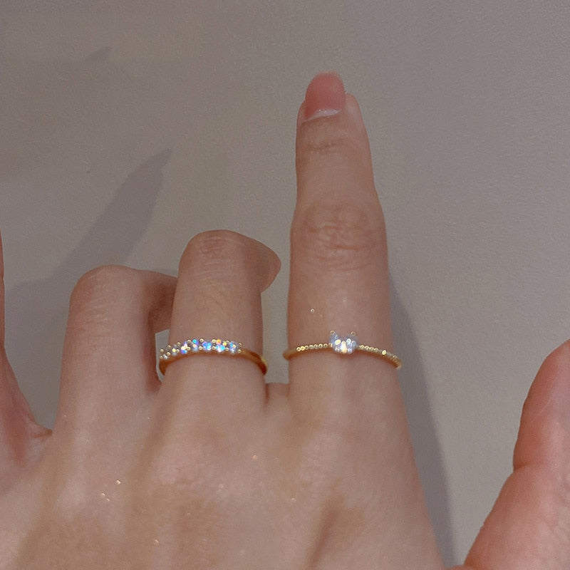 Dainty Crystal Rings