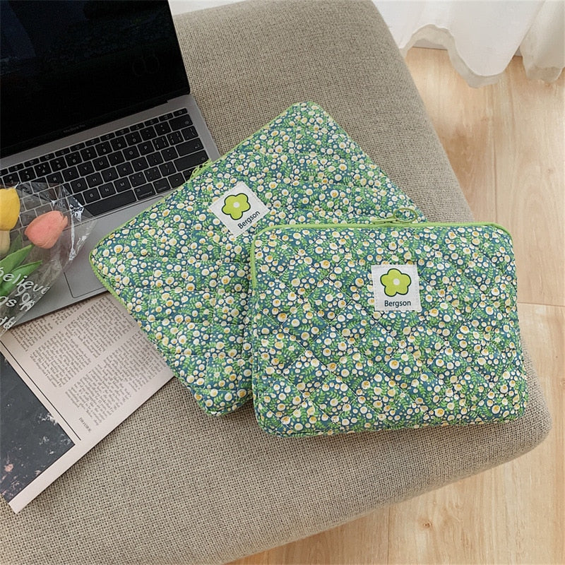 Flower Pattern Cute Laptop/iPad Sleeve Case Bag