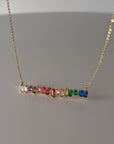 Micro Colorful Crystals Necklace