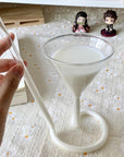 Transparent Glass with Straw Cup
