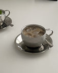 Retro Coffee Cup And Saucer Set