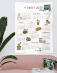 Cloth Tapestry Wall Calendar