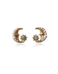 Crescent Moon & Star Earrings